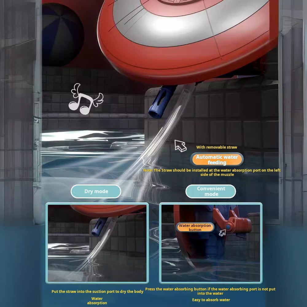 Children's Automatic Water-Absorbing Captain Shield Water Gun Toy