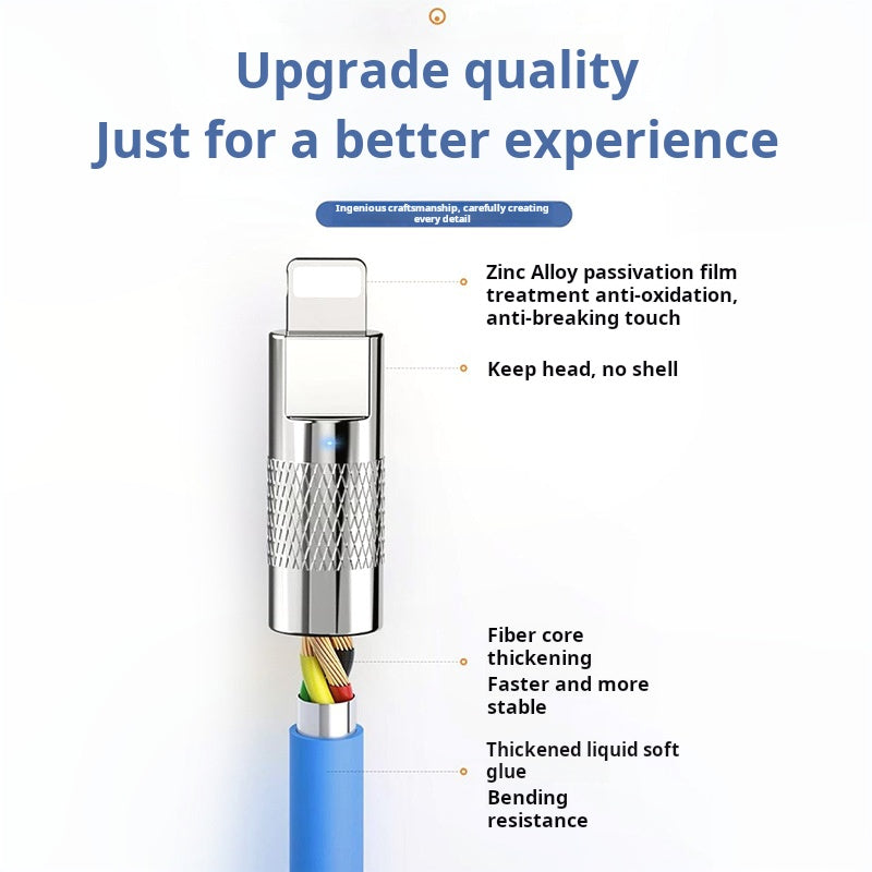 Custom Zinc Alloy Fast Charging Cable 120W