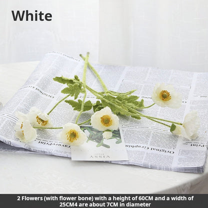 Artificial silk flower poppy flower corn poppy flower