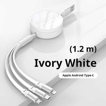 One to three fast charging cable double pull type 66w high current