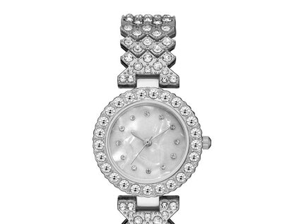 Reloj de cuarzo con diamantes de imitación para mujer 