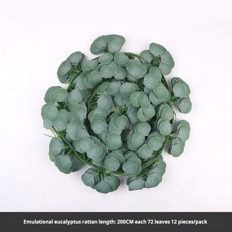 Simulation green plant eucalyptus rattan