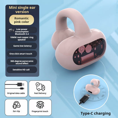 OWS clip-on single-ear Bluetooth headset