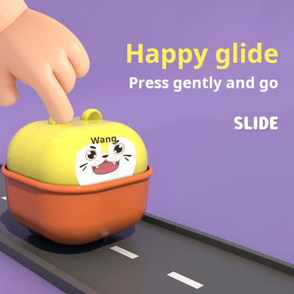 Juguete deslizante para mascotas de inercia Press-and-Go 
