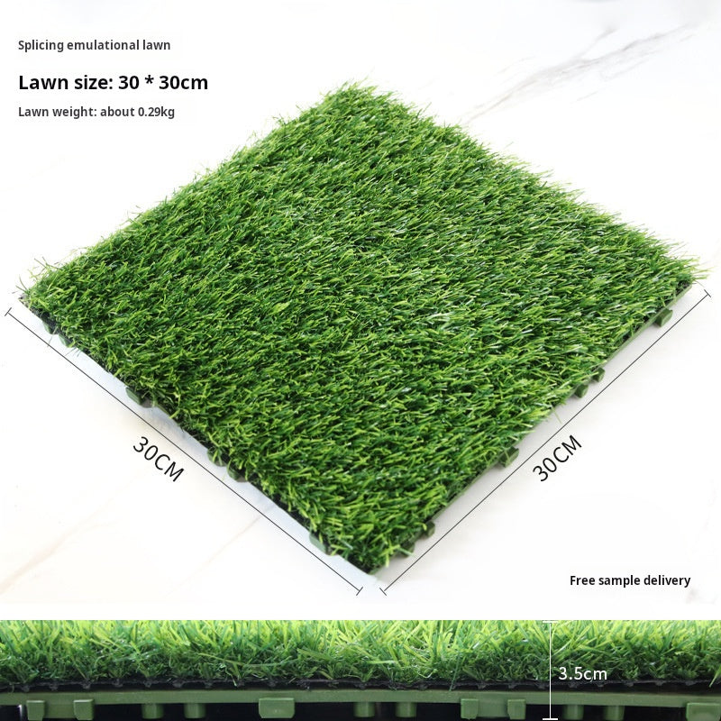 Splicing artificial lawn green turf