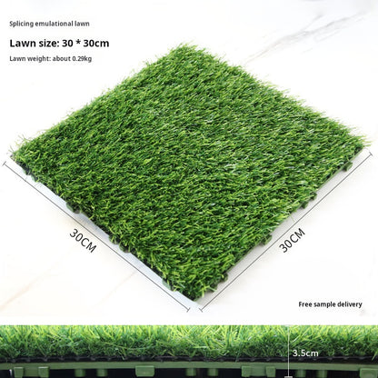 Splicing artificial lawn green turf