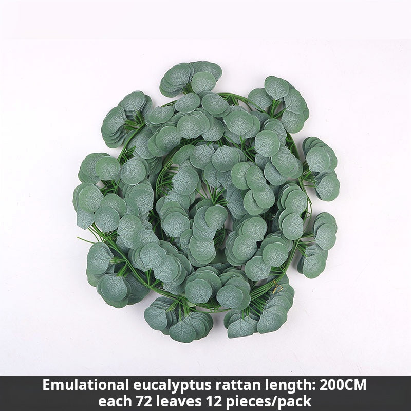 Simulation green plant eucalyptus rattan