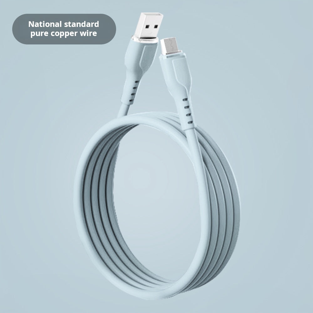 Cable de datos macaron de silicona de alambre de cobre puro 