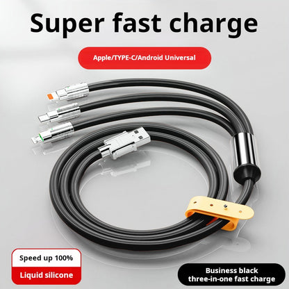 3-in-1 Fast Charging Cable for Multiple Devices, Portable