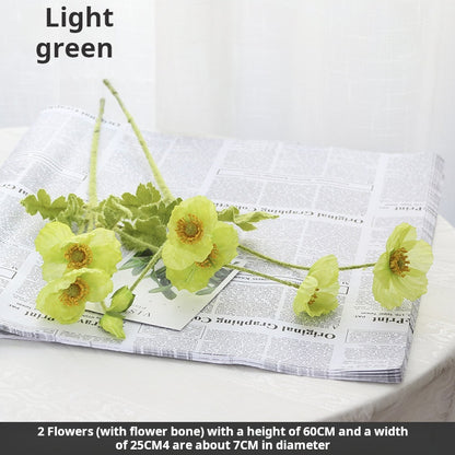 Artificial silk flower poppy flower corn poppy flower