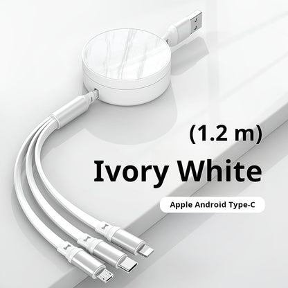 One to three fast charging cable double pull type 66w high current