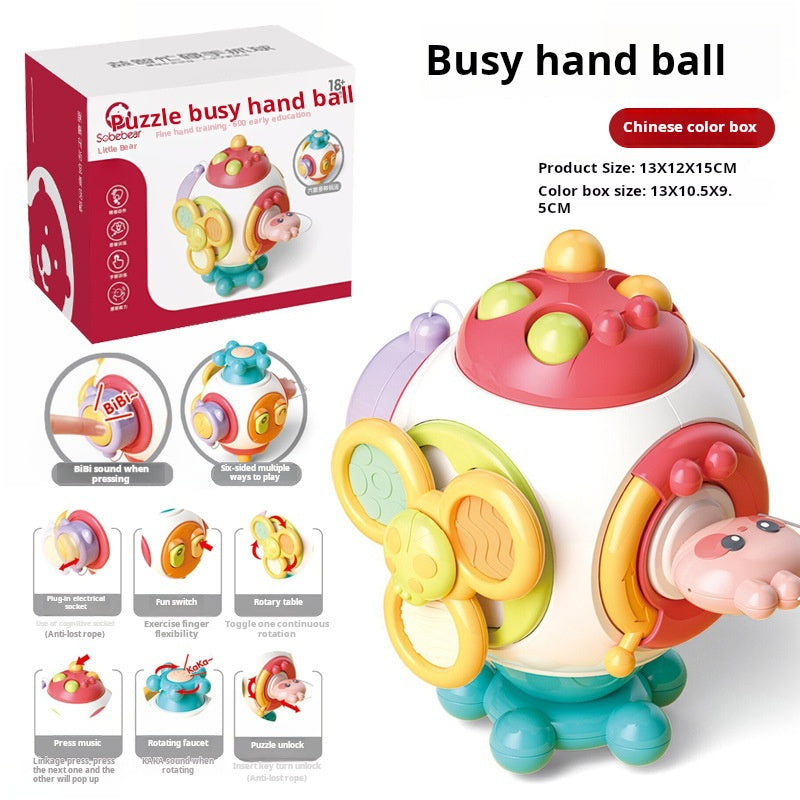 Baby Busy Ball Montessori Grip Sensory Training Early Education Spin Fun
