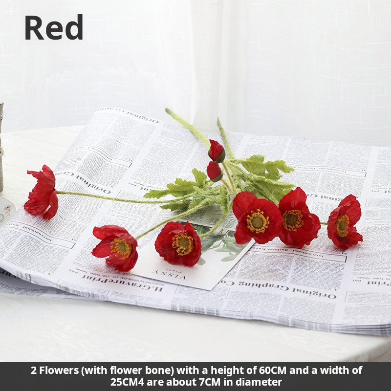 Artificial silk flower poppy flower corn poppy flower