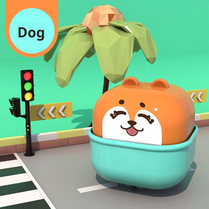 Juguete deslizante para mascotas de inercia Press-and-Go 