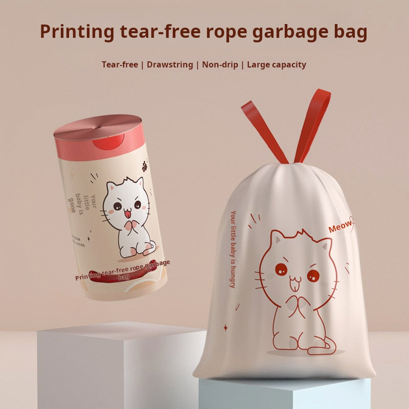 Bolsas de basura con cordón impresas y gruesas 