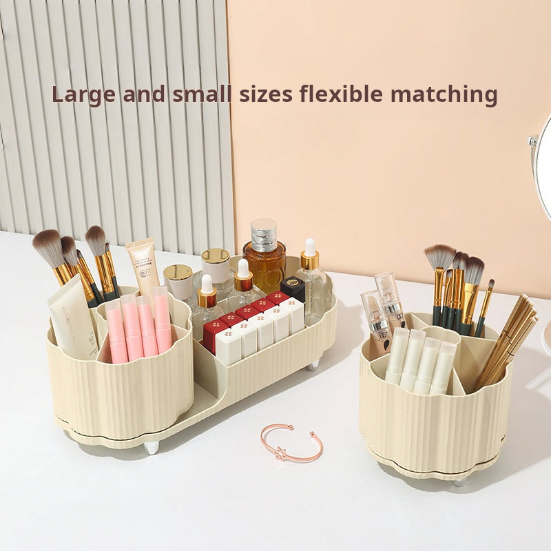 Rotating make-up brush organizer