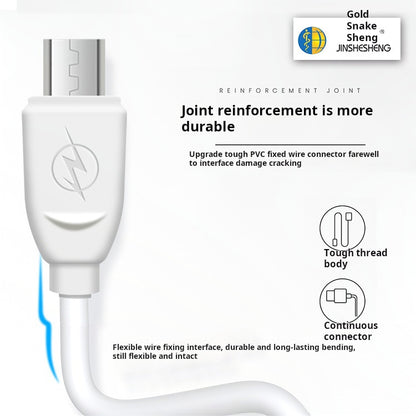 2M 2.1A Universal Charging Cable - PVC, Type-C & Apple