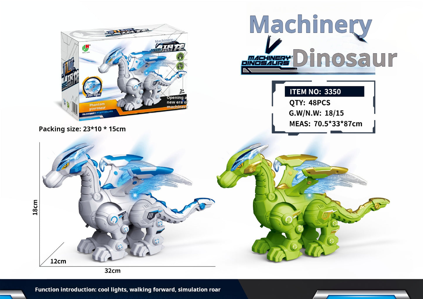 Electric Walking Dinosaur with Lights, Sounds, and Spray for Ages 0-6