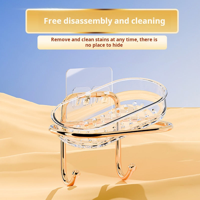 Jabonera de doble capa, jabonera con escurridor 