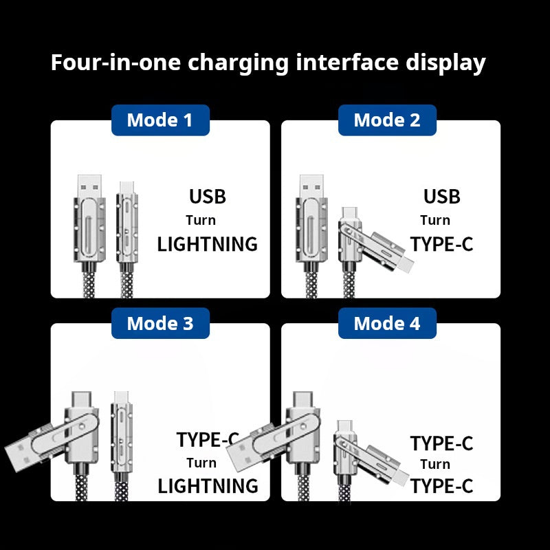 Braided 2 to 2 data cable for Apple