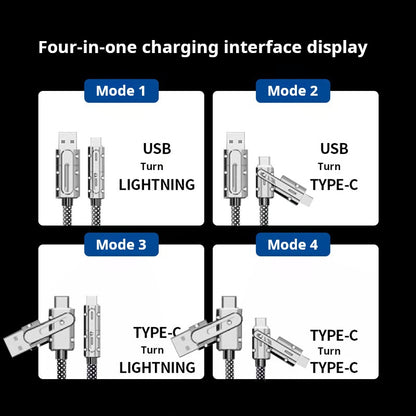 Braided 2 to 2 data cable for Apple