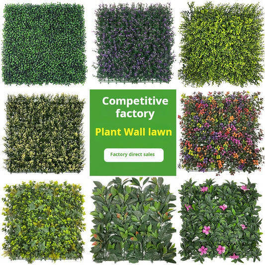 Artificial plant wall green plant fake flower lawn wall