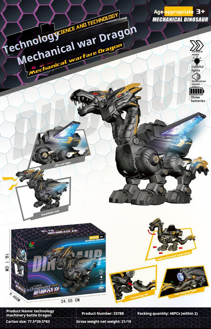 Electric Walking Dinosaur with Lights, Sounds, and Spray for Ages 0-6