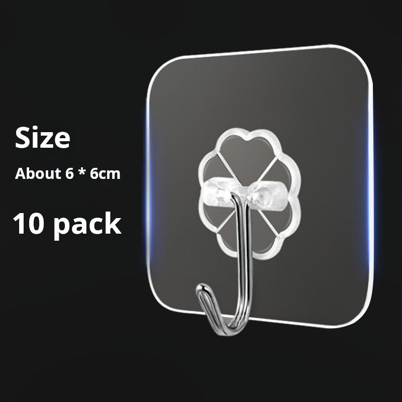 Heavy-Duty Adhesive Hook, Wall-Mounted, No-Drill