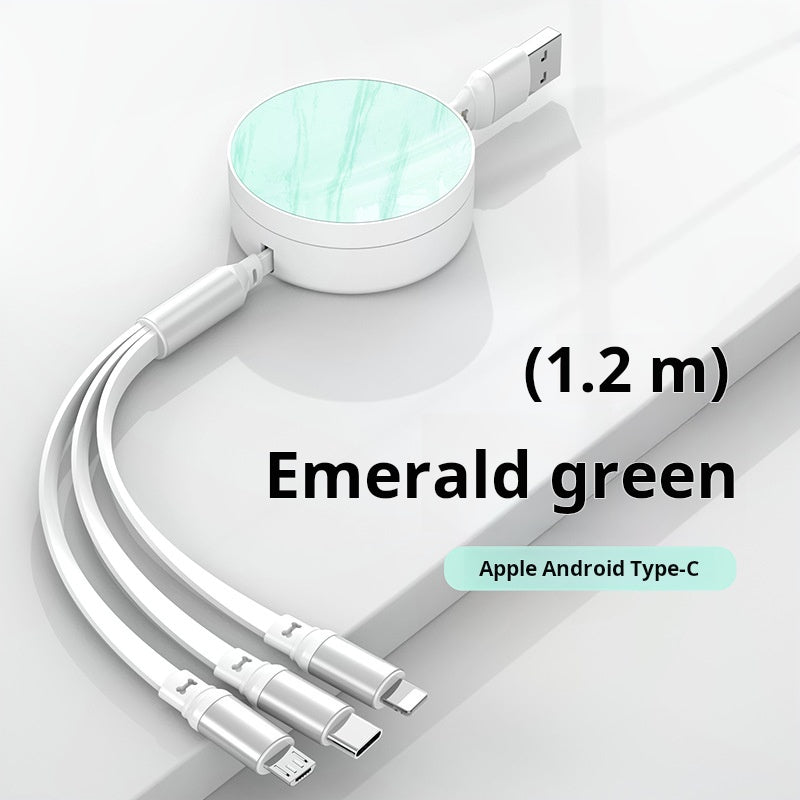 One to three fast charging cable double pull type 66w high current