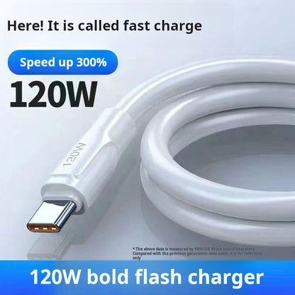 Cable de carga rápida de 120 W - Compatible con Apple y Android 