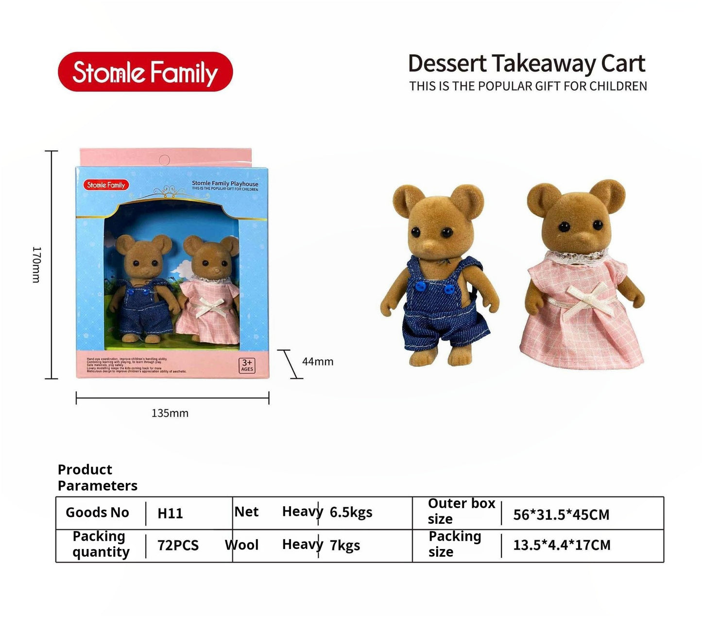 Forest Family Dollhouse Toy Villa