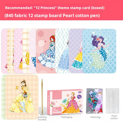 Dreamy Princess Changeable Dress-Up DIY Poke Painting Puzzle Toy