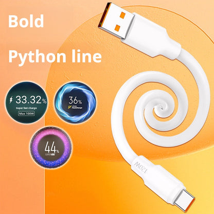 Cable de carga rápida de 120 W - Compatible con Apple y Android 