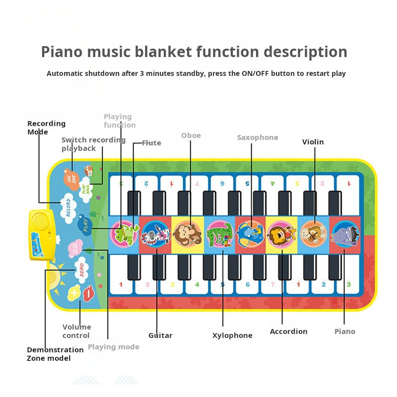 Baby Fun Play Mat Toy Piano Mat