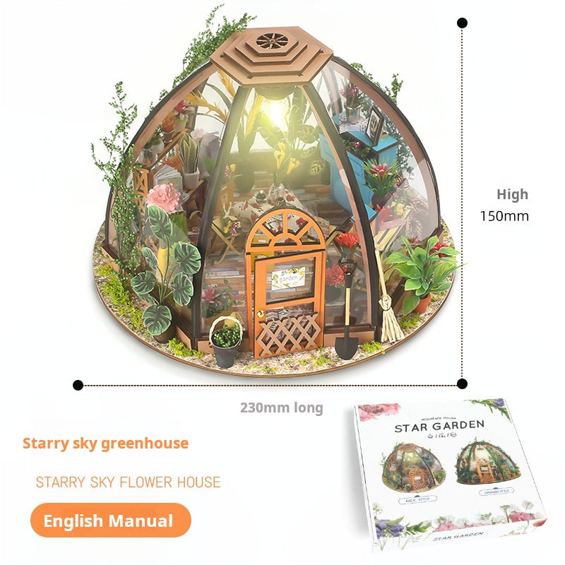 DIY Starry Flower House Model Toy