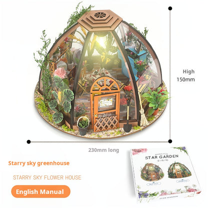 DIY Starry Flower House Model Toy