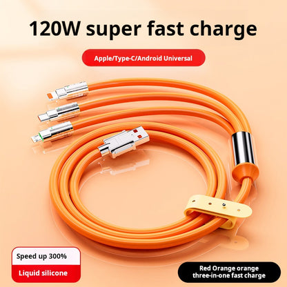 3-in-1 Fast Charging Cable for Multiple Devices, Portable