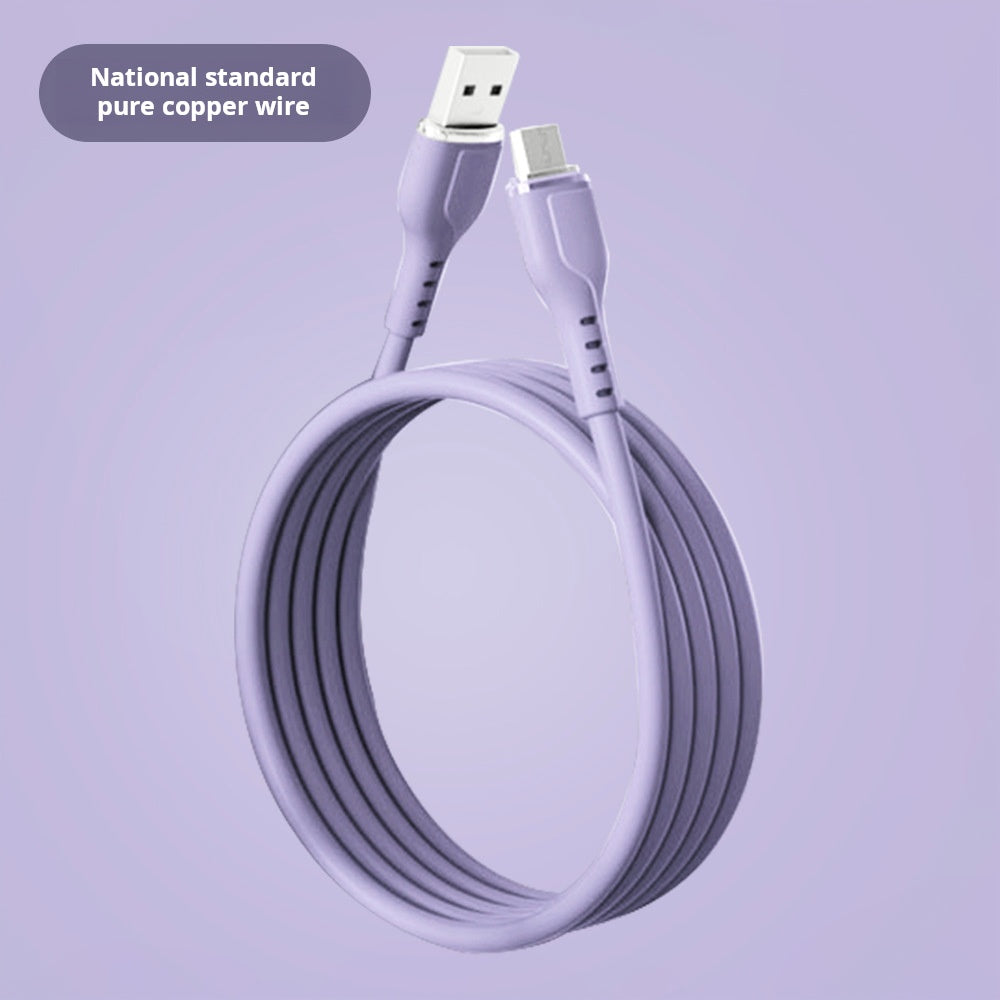 Cable de datos macaron de silicona de alambre de cobre puro 