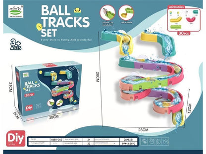 DIY Bath Water Rolling Ball Track Toy for Kids