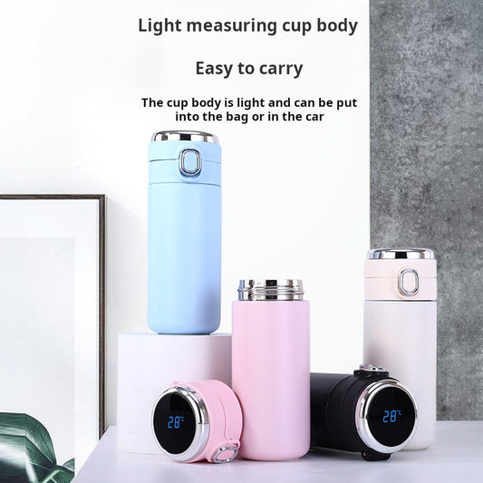 Taza aislada de acero inoxidable 304 con pantalla LED inteligente de temperatura 