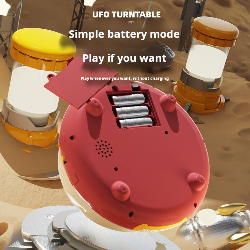 Space Disc UFO Spinner, juego de mesa interactivo, lanzacohetes, juguete educativo para niños 