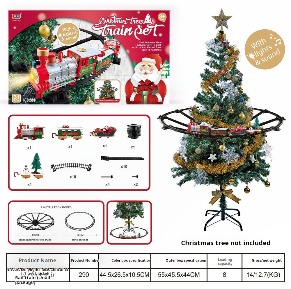 Christmas Electric Track Car Assembly Toy for Kids