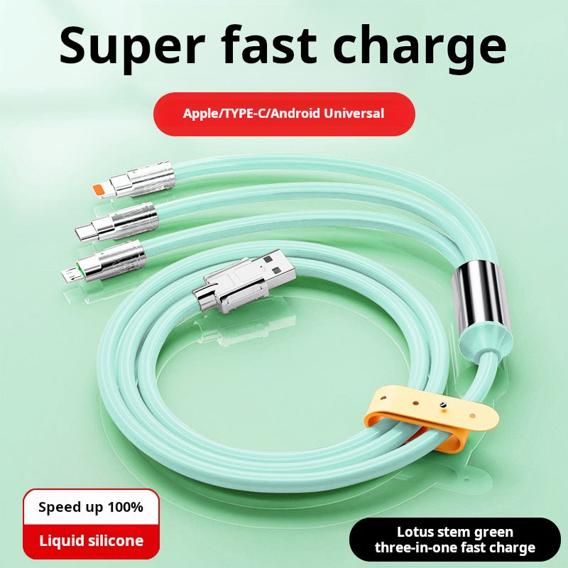 3-in-1 Fast Charging Cable for Multiple Devices, Portable