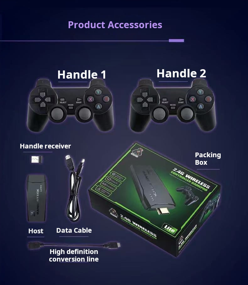 Consola de juegos HDMI TV con joystick arcade inalámbrico HD 