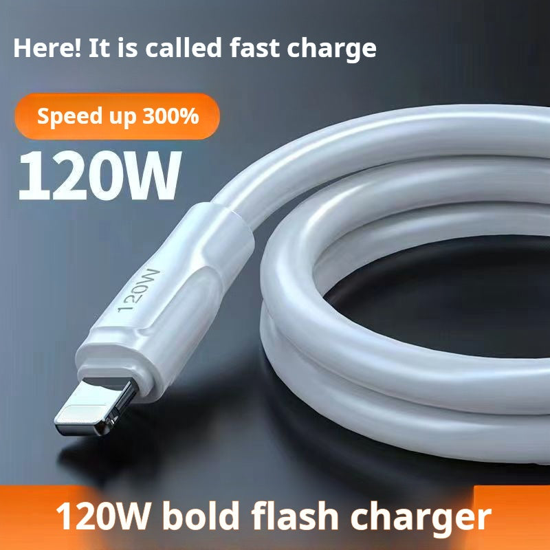 Cable de carga rápida de 120 W - Compatible con Apple y Android 