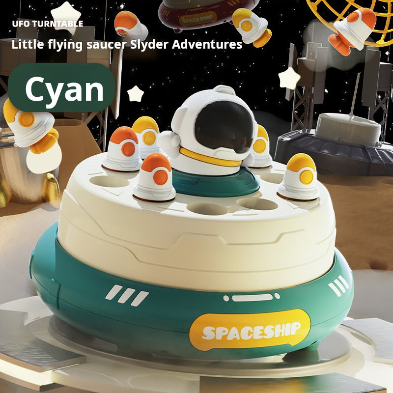 Space Disc UFO Spinner, juego de mesa interactivo, lanzacohetes, juguete educativo para niños 