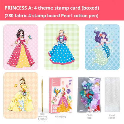 Dreamy Princess Changeable Dress-Up DIY Poke Painting Puzzle Toy