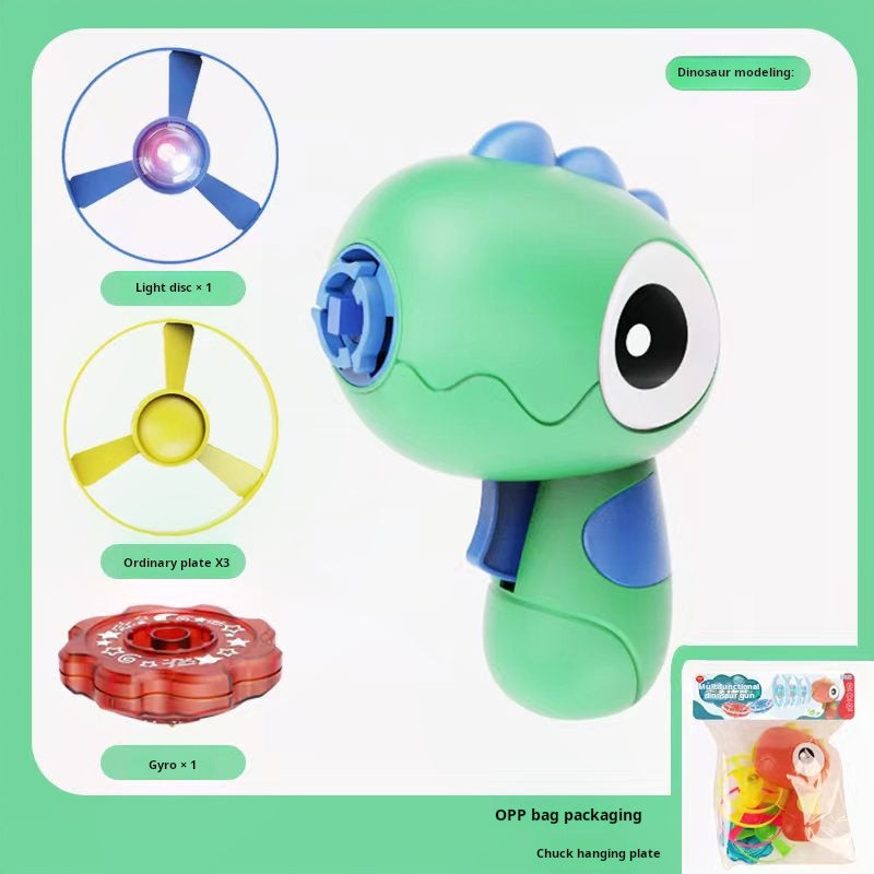 Bamboo Dragonfly Dinosaur Light-Up Disc Launcher, Children's Outdoor Light-Up Toy