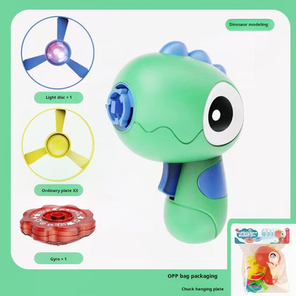Bamboo Dragonfly Dinosaur Light-Up Disc Launcher, Children's Outdoor Light-Up Toy