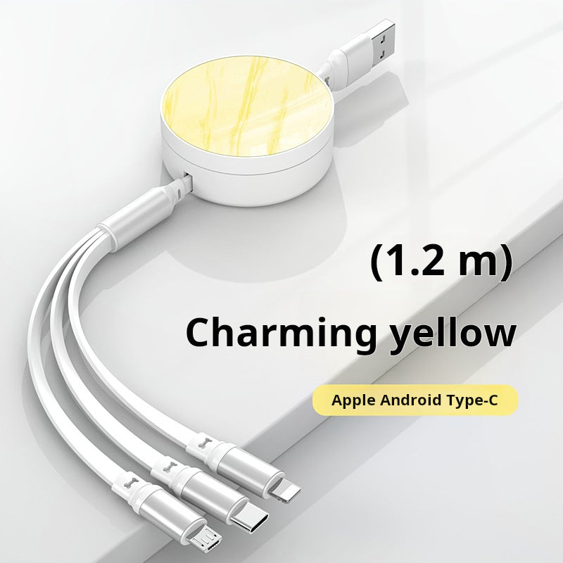One to three fast charging cable double pull type 66w high current